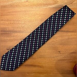 Givenchy Navy and Red Patterned Tie